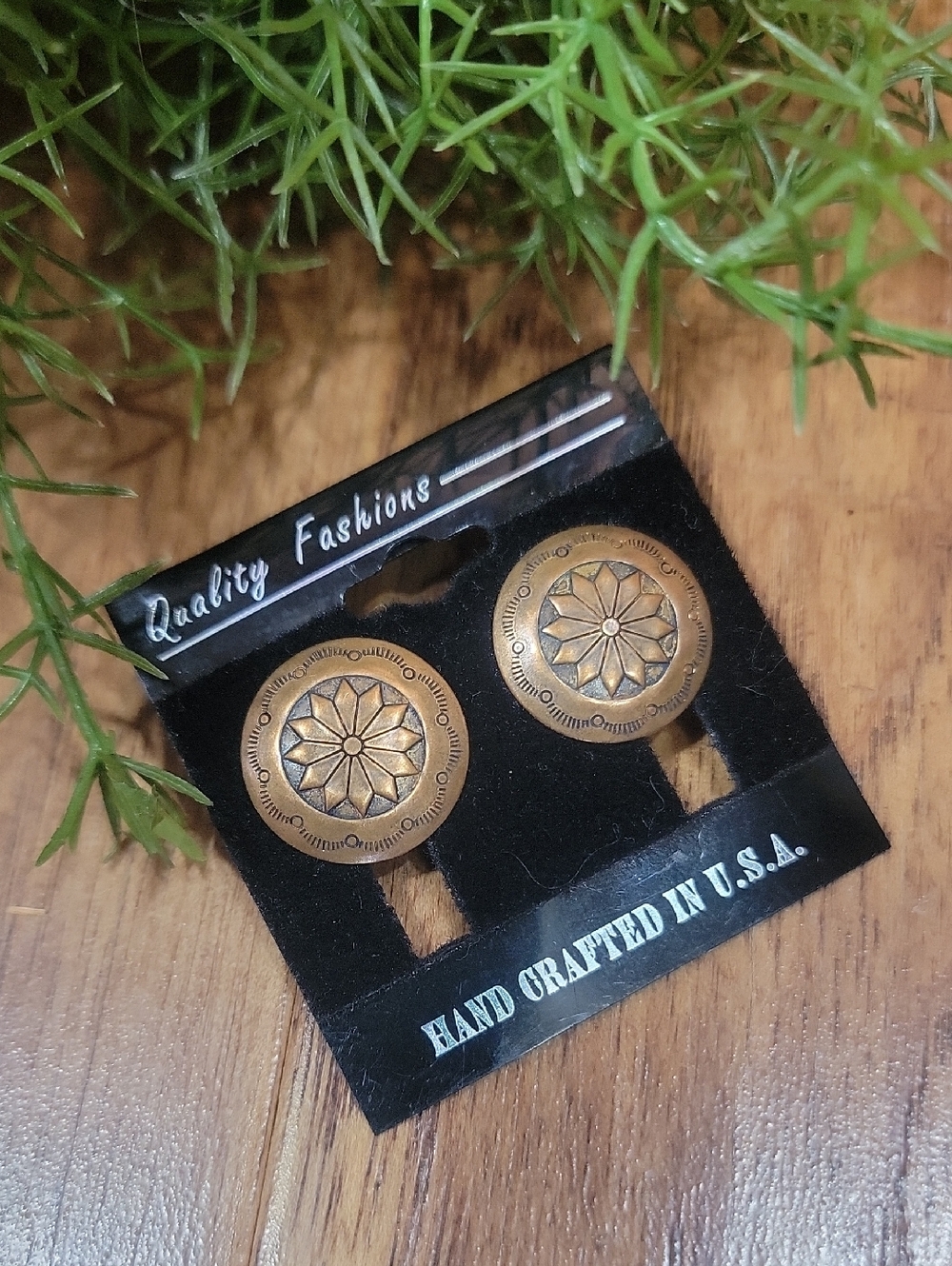 Native American Copper Post Earrings